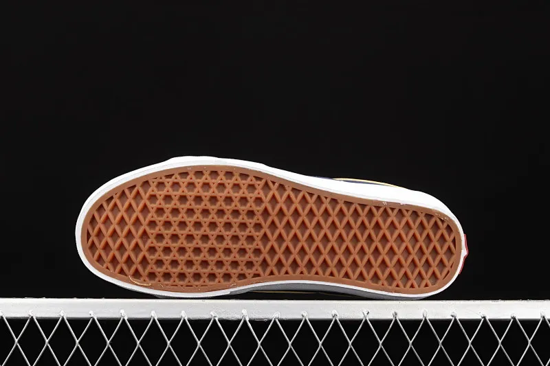 All categories Vans Vans series Vans Mid Vans China Vans Sk8-Mid blue and yellow contrast stitching mid-top retro classic canvas skateboard shoes VN0A3WM34PL